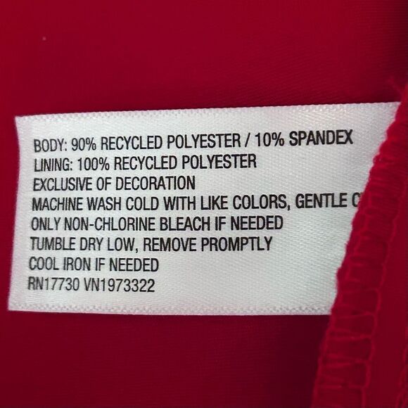 NWT Wild Fables Mini Slip Holiday Dress Women's Small Red V-neck Lace Trim - Picture 15 of 15